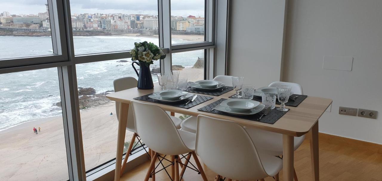 Apartament Vivienda Con Increibles Vistas A La Playa De Riazor A Coruña Zewnętrze zdjęcie